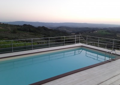 The swimming pool at Podere Ghiole